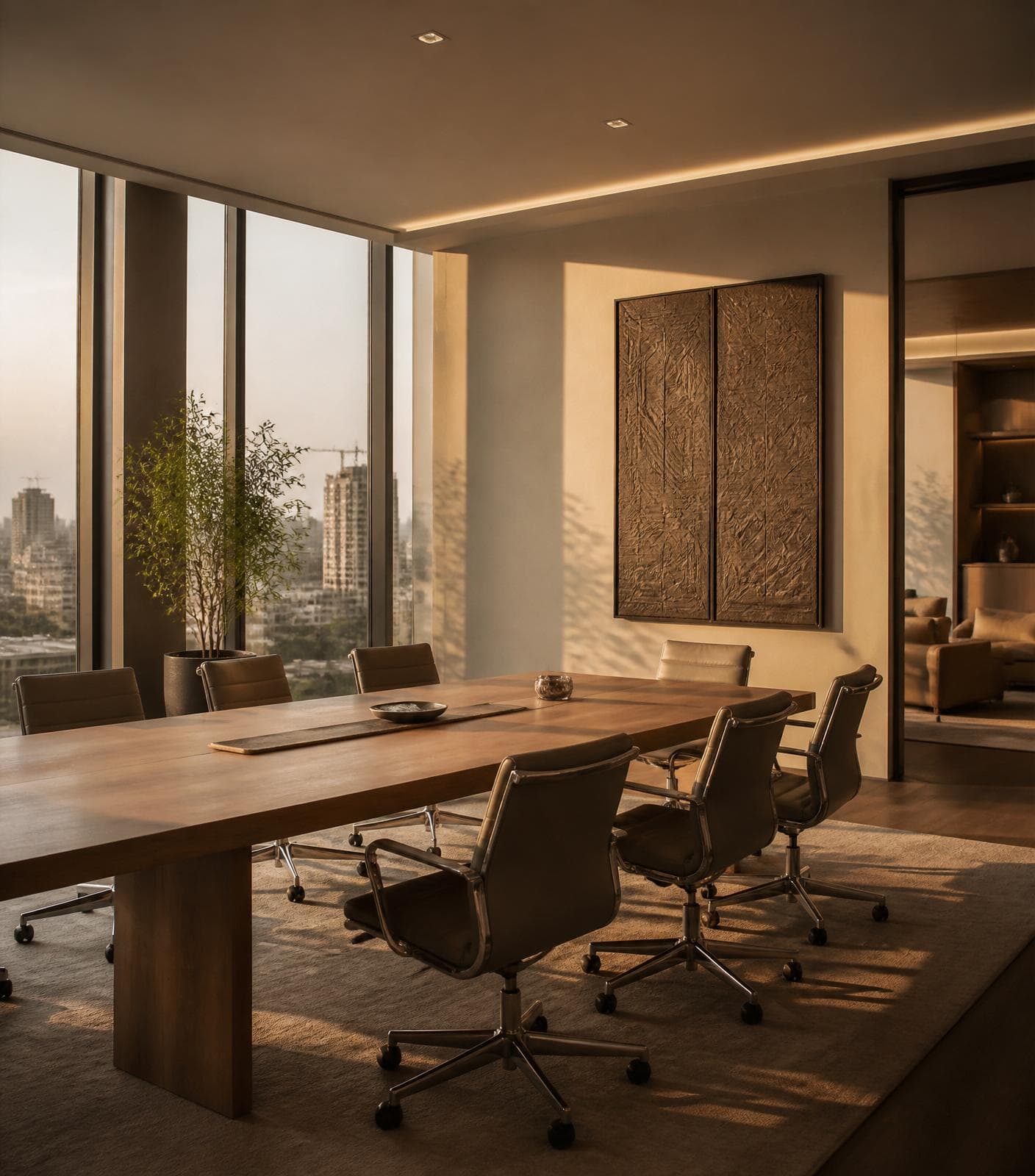 A meeting room overlooking Nairobi